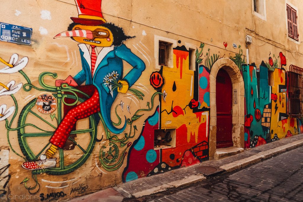 Street-art dans le quartier du Panier, Marseille