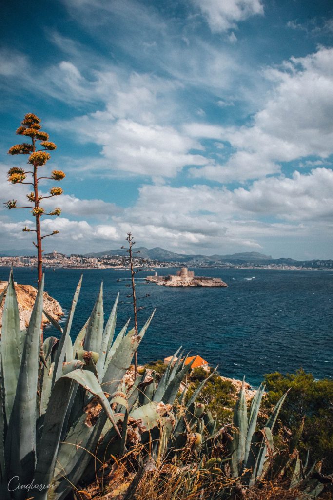 Vue sur le chateau d'If depuis l'île du Frioul