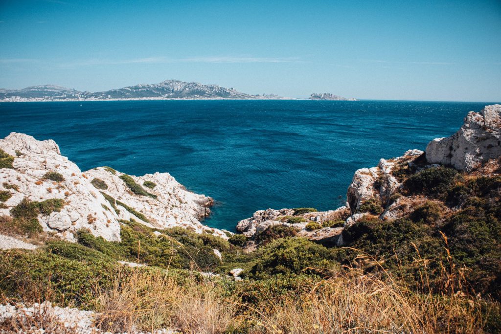 vue mer depuis les îles du Frioul