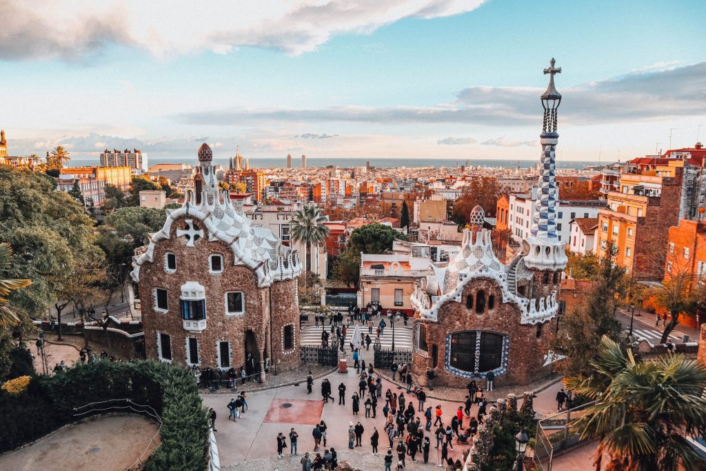 Vue du Parc Güell de Barcelone