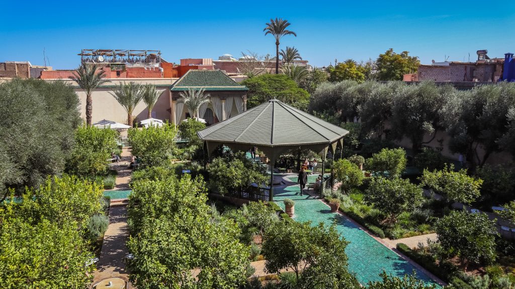 vue du jardin secret depuis la terrasse