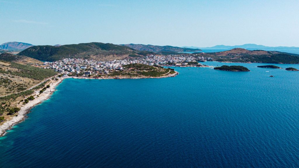 Albanie Ksamil vue drone